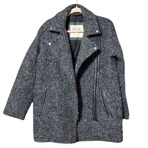 Abercrombie & Fitch Wool Zip-up Peacoat